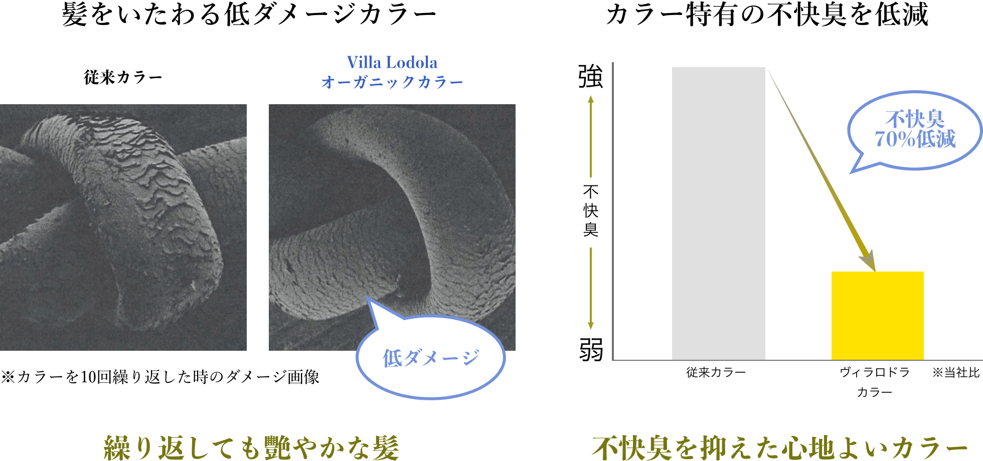 villaヘアカラーの特徴